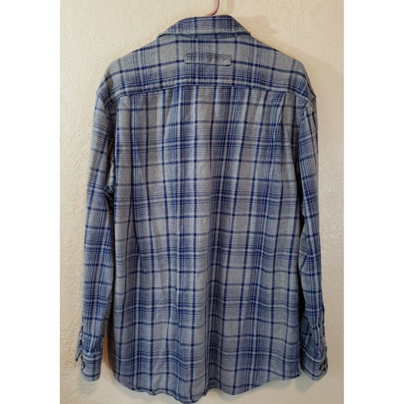 Duluth Trading Shirt Blue Plaid Burlyweight Flannel, Size Medium - Picture 6 of 9
